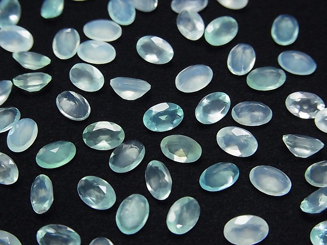 [Video]High Quality Peruvian Blue Opal AAA- Loose stone Oval Faceted 6x4mm 3pcs