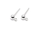 Silver925 Ring with Earstuds Earrings Round Beads [2mm][4mm][5mm] 1pair