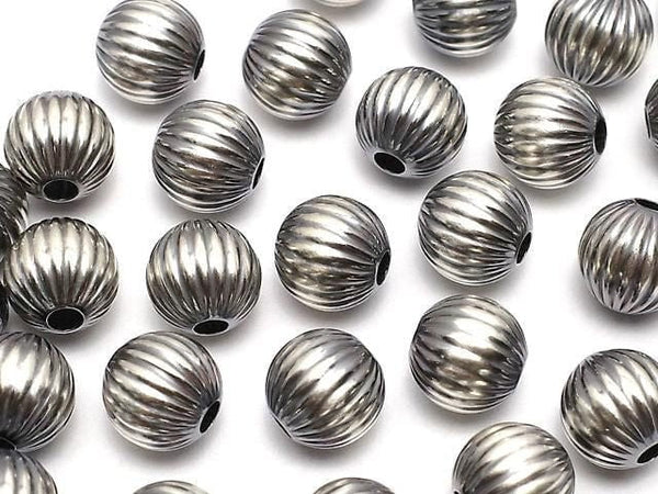 Silver925 Navajo Pearl Line Carved Round 8mm 1pc