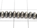 Silver925 Navajo Pearl Line Carved Rondelle 4.5x4.5x3mm quantity