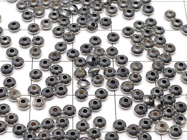 Silver925 Navajo Pearl Abacus (Rondelle) 3.3x3.3x2.0mm 10pcs