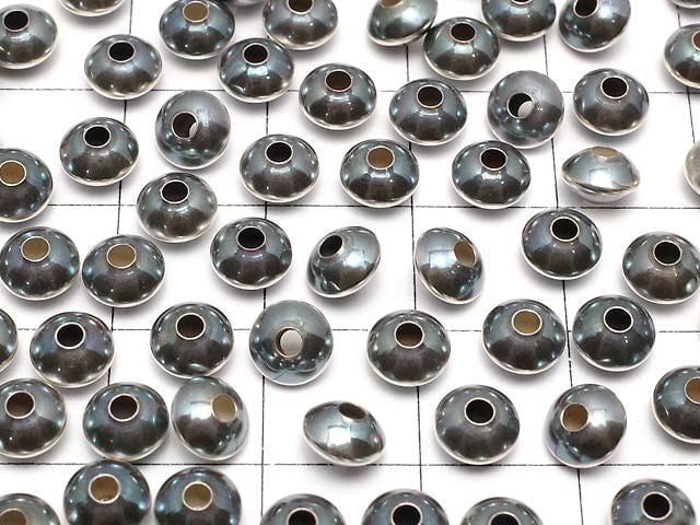 Silver925 Navajo Pearl Abacus (Rondelle) 5.7x5.7x3.5mm 3pcs