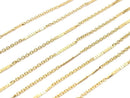 14KGF Flat Bar Cable Chain 1.0mm [40cm][45cm][50cm] Necklace 1pc