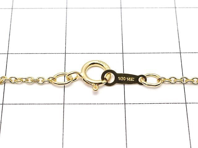 14KGF Flat Bar Cable Chain 1.0mm [40cm][45cm][50cm] Necklace 1pc