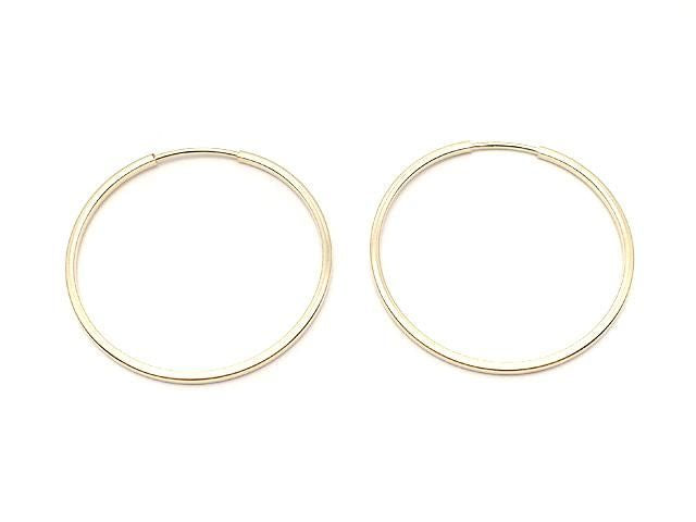 14K包金方框耳環 [14mm][17mm][20mm][24mm][30mm][38mm] No.2 一對