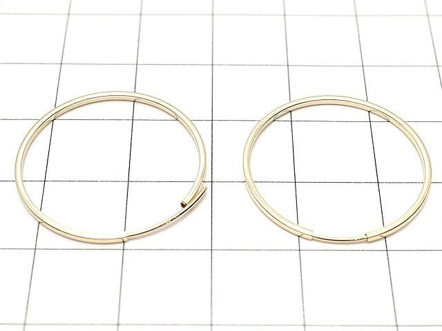 14K包金方框耳環 [14mm][17mm][20mm][24mm][30mm][38mm] No.2 一對