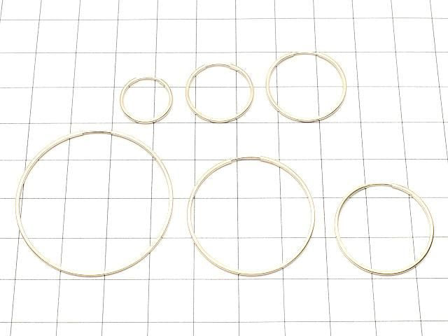 Boucles d'oreilles créoles carrées 14KGF [14mm][17mm][20mm][24mm][30mm][38mm] n° 2, 1 paire