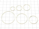 14KGF Square Hoop Earrings [14mm][17mm][20mm][24mm][30mm][38mm] No.2 1 pair