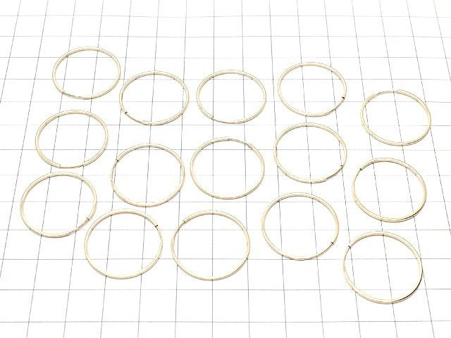 14KGF Square Hoop Earrings [14mm][17mm][20mm][24mm][30mm][38mm] No.2 1pair