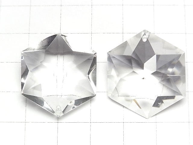 [Video]Crystal Quartz AA++ Hexagon cut 27x24mm 1pc