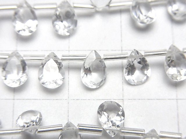 High Quality White Topaz AAA Pear shape Faceted 7x5mm 1strand (18pcs )