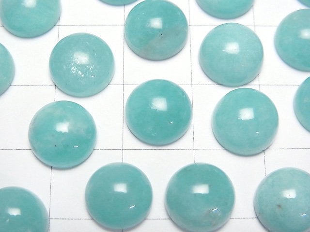 [Video] Peruvian Amazonite AA++ Round Cabochon 10x10mm 2pcs