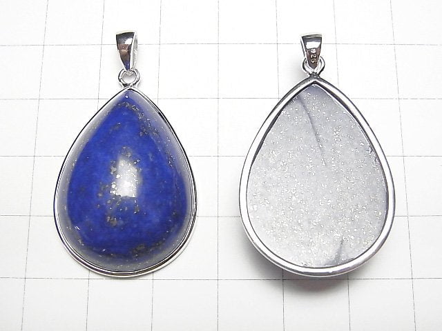 [Video] Lapislazuli AA++ Pear shape 30x22mm Pendant Silver925 1pc