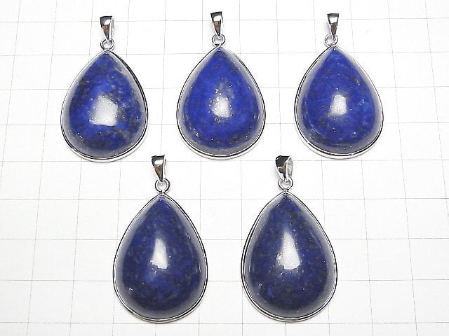 [Video] Lapislazuli AA++ Pear shape 30x22mm Pendant Silver925 1pc