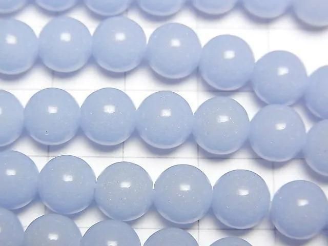 [Video] Blue Luminous Glow Stone Round 8mm 1-strand beads (approx. 15 inches/37 cm)
