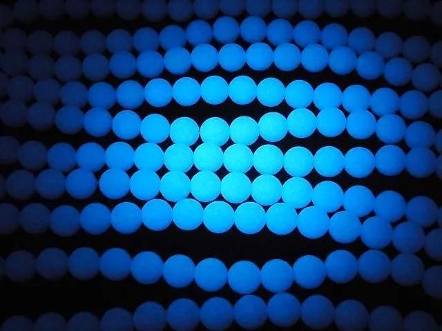 [Video] Blue Luminous Glow Stone Round 8mm 1-strand beads (approx. 15 inches/37 cm)