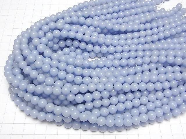 [Video] Blue Luminous Glow Stone Round 8mm 1-strand beads (approx. 15 inches/37 cm)