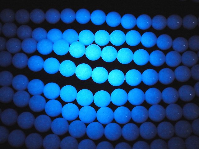 [Video] Blue Luminous Glow Stone Round 10mm 1strand beads (aprx.15inch/36cm)