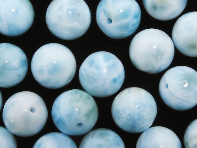 [Video] Larimar Pectolite AAA- Round 9mm 5pcs