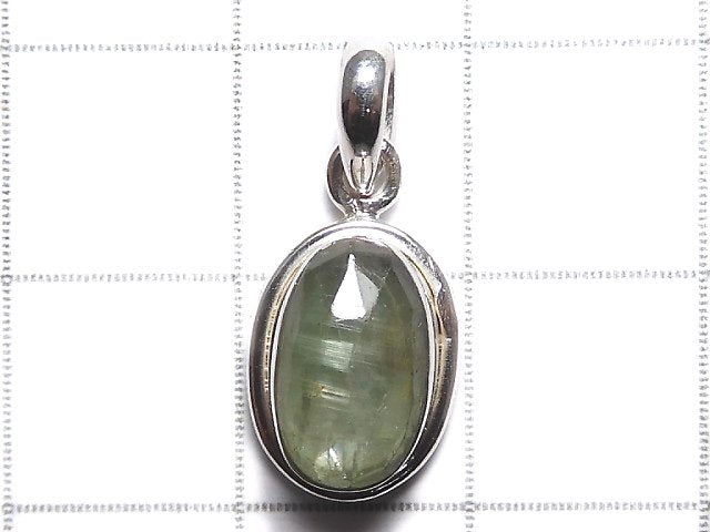 [Video][One of a kind] High Quality Green Kyanite AAA- Pendant Silver925 NO.8