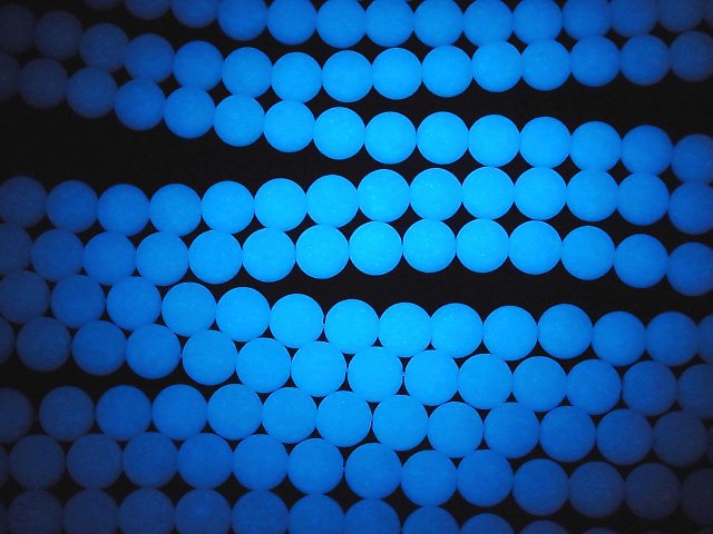 [Video]Light Blue Luminous Glow Stone Round 6mm 1strand beads (aprx.15inch/37cm)