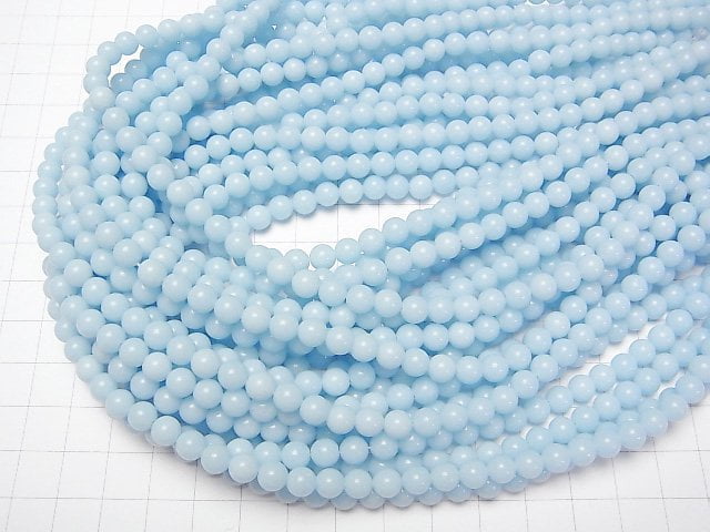 [Video]Light Blue Luminous Glow Stone Round 6mm 1strand beads (aprx.15inch/37cm)