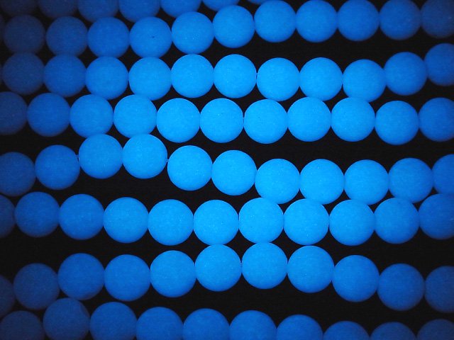 [Video]Light Blue Luminous Glow Stone Round 7.5mm 1strand beads (aprx.14inch/34cm)