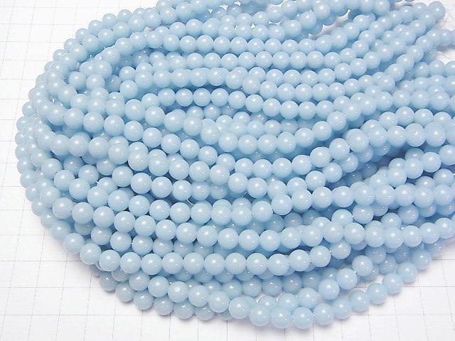 [Video]Light Blue Luminous Glow Stone Round 7.5mm 1strand beads (aprx.14inch/34cm)