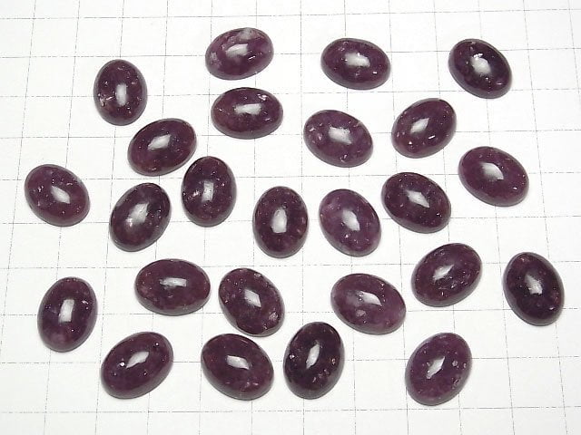 [Video]Lepidolite AAA- Oval Cabochon 16x12mm 1pc