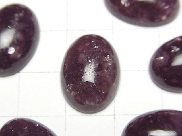 [Video]Lepidolite AAA- Oval Cabochon 18x13mm 1pc