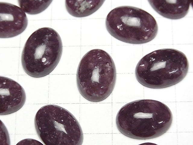 [Video]Lepidolite AAA- Oval Cabochon 18x13mm 1pc