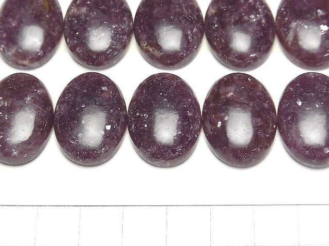 [Video]Lepidolite AAA- Oval Cabochon 25x18mm 1pc