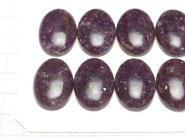 [Video]Lepidolite AAA- Oval Cabochon 25x18mm 1pc