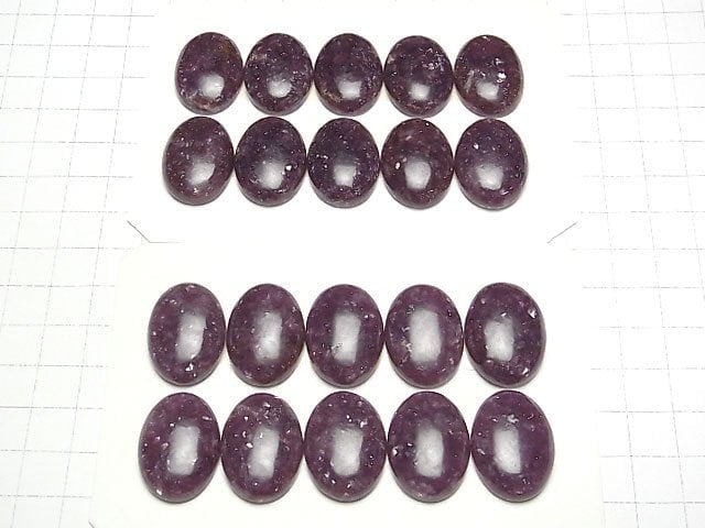 [Video]Lepidolite AAA- Oval Cabochon 25x18mm 1pc