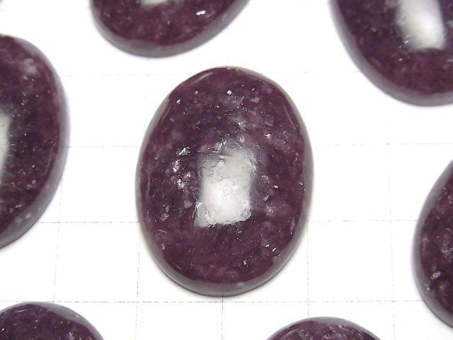 [Video]Lepidolite AAA- Oval Cabochon 30x22mm 1pc