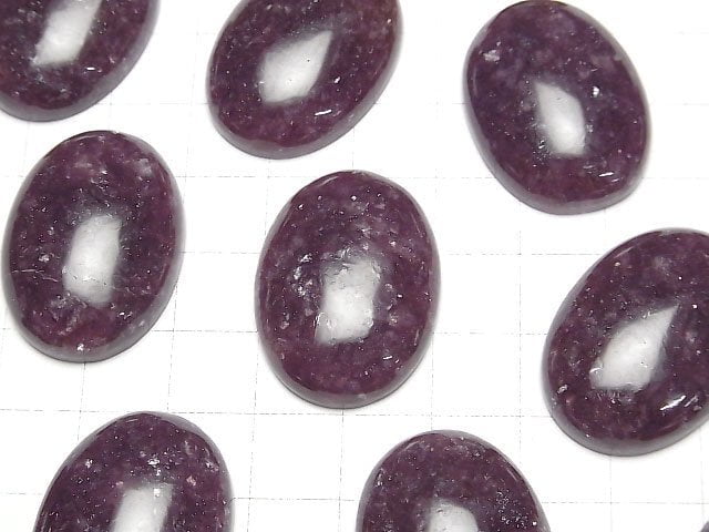 [Video]Lepidolite AAA- Oval Cabochon 30x22mm 1pc