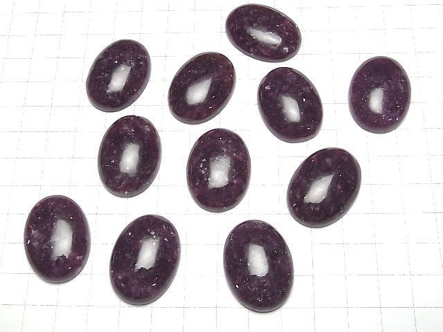 [Video]Lepidolite AAA- Oval Cabochon 30x22mm 1pc