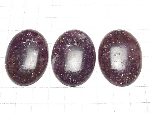 [Video]Lepidolite AAA- Oval Cabochon 40x30mm 1pc