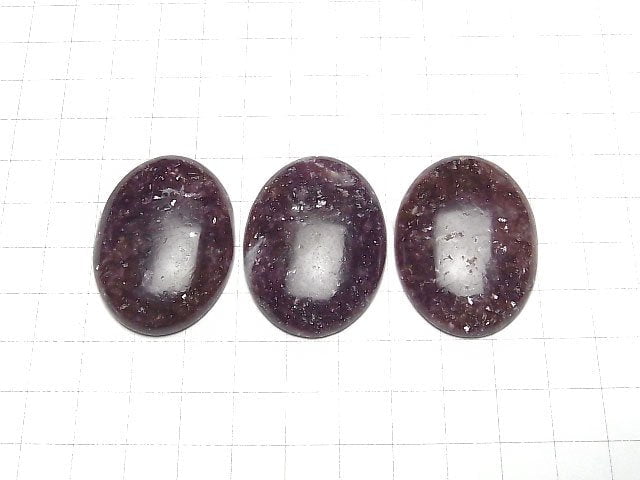 [Video]Lepidolite AAA- Oval Cabochon 40x30mm 1pc