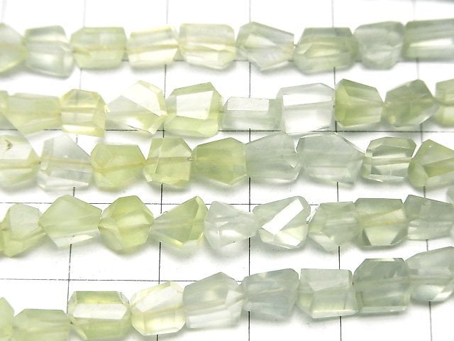 [Video]High Quality Prehnite AAA- Faceted Nugget half or 1strand beads (aprx.7inch/18cm)