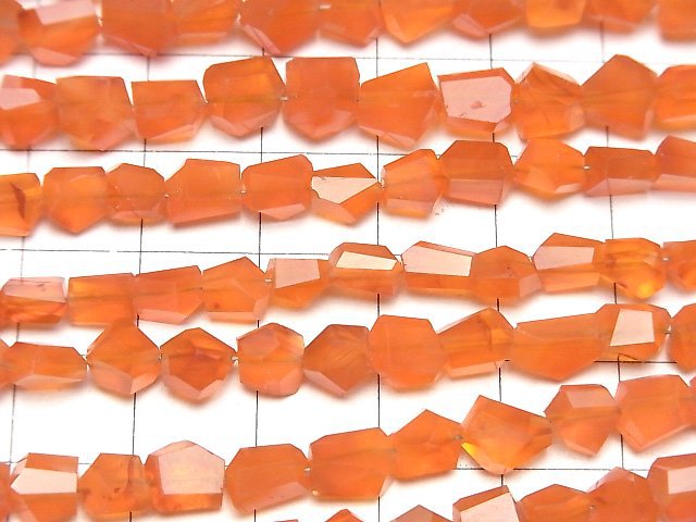 [Video]High Quality Carnelian AAA- Faceted Nugget half or 1strand beads (aprx.7inch/18cm)