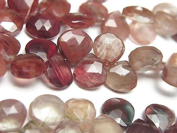 [Video]Andesine AA++ Chestnut -Pear shape Faceted Briolette half or 1strand beads (aprx.7inch/18cm)