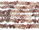 [Video]Andesine AA++ Chestnut -Pear shape Faceted Briolette half or 1strand beads (aprx.7inch/18cm)