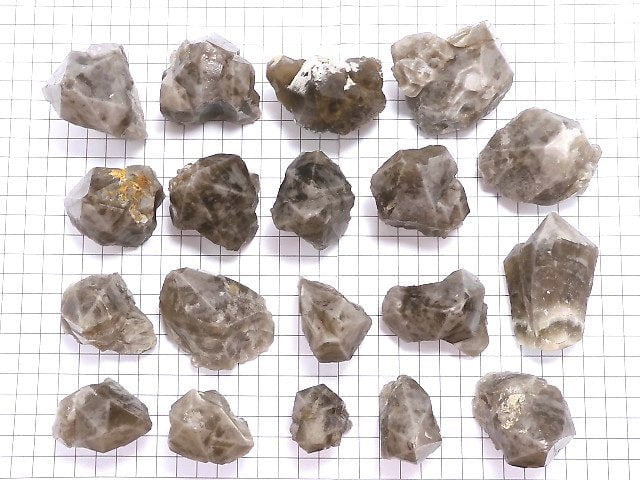 [Video][One of a kind] Smoky Elestial Quartz Cluster 19pcs set NO.3