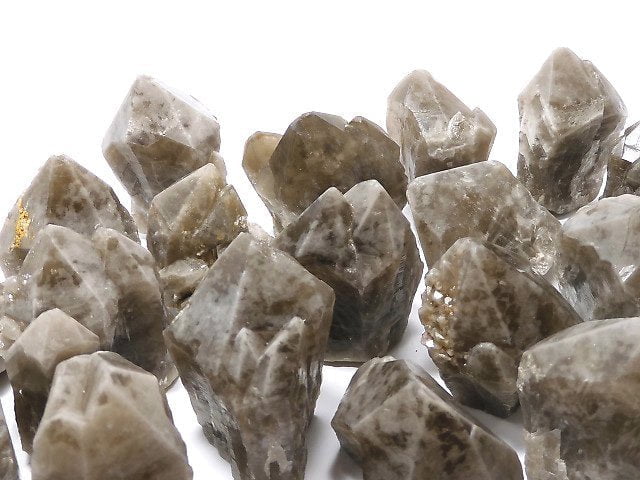 [Video][One of a kind] Smoky Elestial Quartz Cluster 19pcs set NO.3