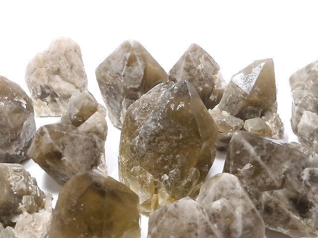 [Video][One of a kind] Smoky Elestial Quartz Cluster 18pcs set NO.4