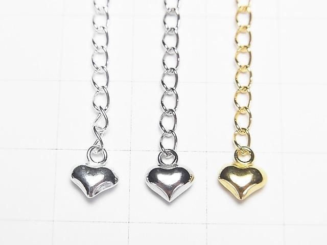 Pièces de réglage Cœur en Argent 925 [Finition Argent Pur][Plaqué Rhodium][Plaqué Or 18K] 2 pièces