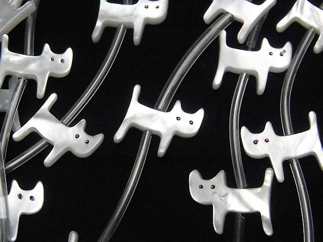 [Video] High Quality White Shell (Silver-lip Oyster) AAA Cat Shape [11x9][14x12] half or 1strand (Approx 14pcs)