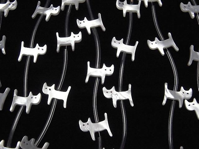 [Video] High Quality White Shell (Silver-lip Oyster) AAA Cat Shape [11x9][14x12] half or 1strand (Approx 14pcs)