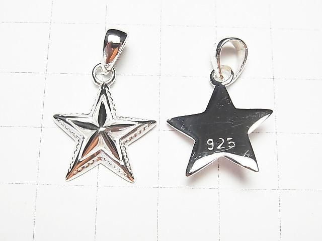 Silver925 Star Pendant 22x18mm No coating 1pc